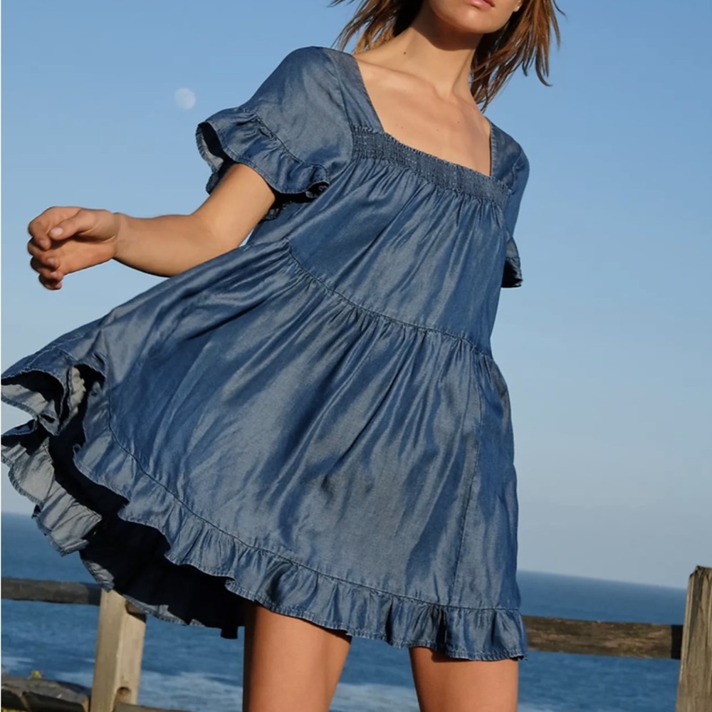 Free People Sadie Denim Tunic